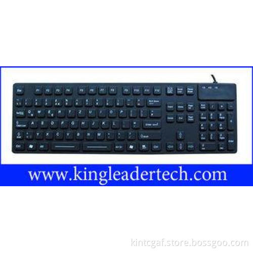 Super slim waterproof silicone keyboard with integrated num
